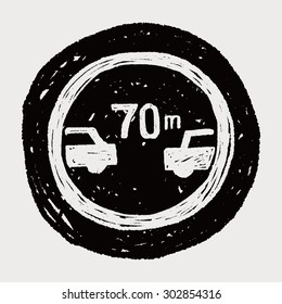 Minimum safe following distance  doodle