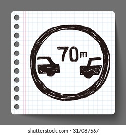 Minimum safe following distance  doodle