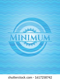 Minimum sky blue water emblem background. Vector Illustration. Detailed.
