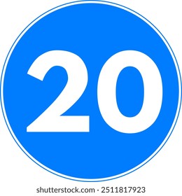 Minimum Speed Limit 20 Sign