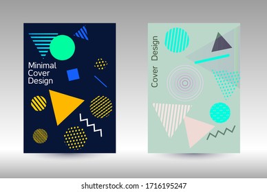 Minimum vector coverage. Abstract background in the style of Memphis.  