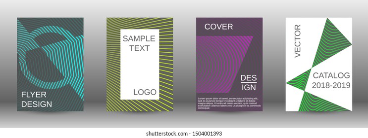 Minimum vector coverage. Abstract cover. Positive design template. Creative backgrounds with abstract gradient linear waves to create a fashionable  banner, poster.