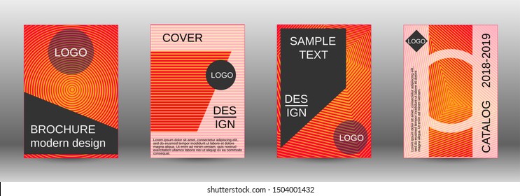 Minimum vector coverage. Abstract cover. Positive design template. Creative backgrounds with abstract gradient linear waves to create a fashionable  banner, poster.