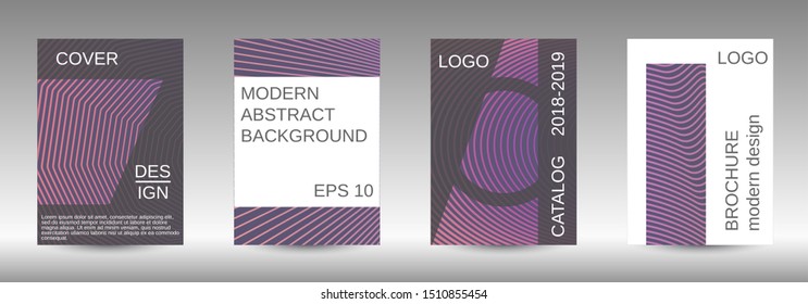 Minimum vector coverage. Abstract cover. Positive design template. Creative backgrounds with abstract gradient linear waves to create a fashionable  banner, poster.