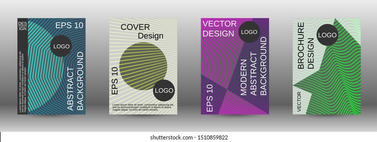 Minimum vector coverage. Abstract cover. Positive design template. Creative backgrounds with abstract gradient linear waves  