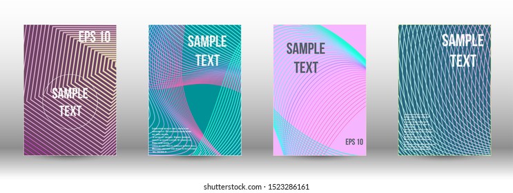 Minimum vector coverage. Abstract cover. Positive design template. Creative backgrounds with abstract gradient linear waves to create a fashionable  banner, poster.