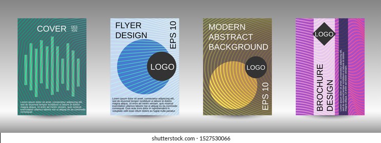 Minimum vector coverage. Abstract cover. Positive design template. Creative backgrounds with abstract gradient linear waves to create a fashionable  banner, poster.