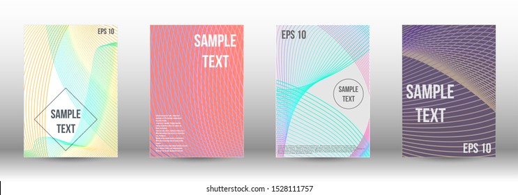 Minimum vector coverage. Abstract cover. Positive design template. Creative backgrounds with abstract gradient linear waves  