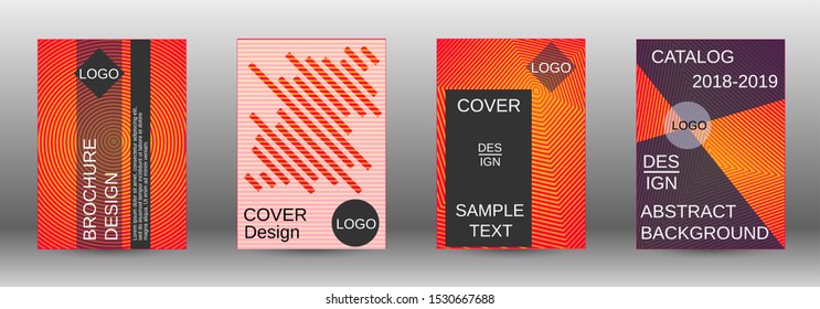 Minimum vector coverage. Abstract cover. Positive design template. Creative backgrounds with abstract gradient linear waves to create a fashionable  banner, poster.