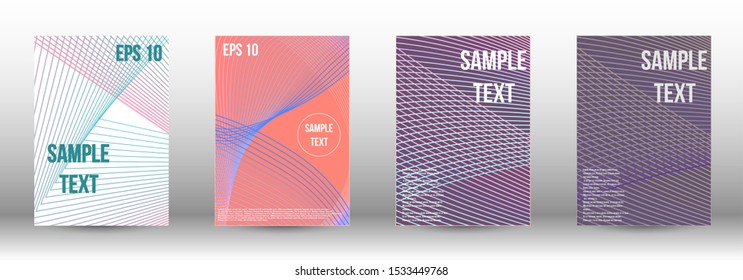 Minimum vector coverage. Abstract cover. Positive design template. Creative backgrounds with abstract gradient linear waves to create a fashionable  banner, poster.
