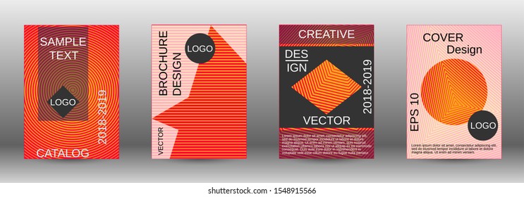 Minimum vector coverage. Abstract cover. Positive design template. Creative backgrounds with abstract gradient linear waves to create a fashionable  banner, poster.