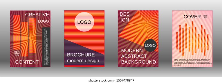 Minimum vector coverage. Abstract cover. Positive design template. Creative backgrounds with abstract gradient linear waves to create a fashionable  banner, poster.