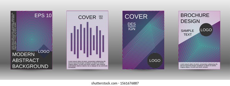 Minimum vector coverage. Abstract cover. Positive design template. Creative backgrounds with abstract gradient linear waves to create a fashionable  banner, poster.