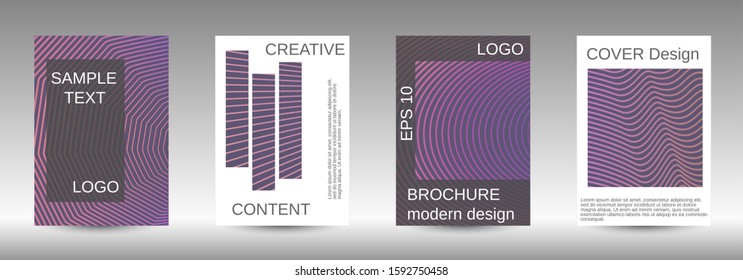 Minimum vector coverage. Abstract cover. Positive design template. Creative backgrounds with abstract gradient linear waves to create a fashionable  banner, poster.