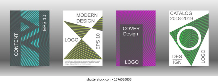 Minimum vector coverage. Abstract cover. Positive design template. Creative backgrounds with abstract gradient linear waves to create a fashionable  banner, poster.