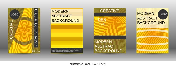 Minimum vector coverage. Abstract cover. Positive design template. Creative backgrounds with abstract gradient linear waves to create a fashionable  banner, poster.