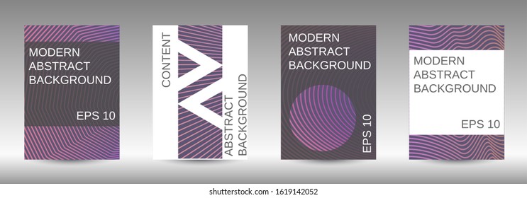 Minimum vector coverage. Abstract cover. Positive design template. Creative backgrounds with abstract gradient linear waves to create a fashionable  banner, poster.