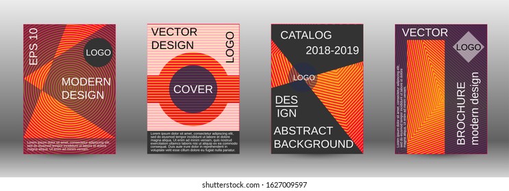 Minimum vector coverage. Abstract cover. Positive design template. Creative backgrounds with abstract gradient linear waves to create a fashionable  banner, poster.