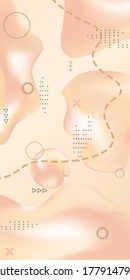 Minimum vector coverage. Abstract vector cover.  A bright, smooth mesh is blurry with a futuristic pattern in delicate beige.