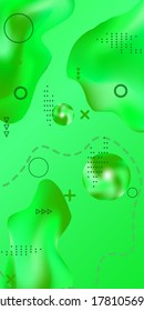 Minimum vector coverage. Abstract vector cover.  A bright, smooth mesh is blurred with a futuristic green pattern.