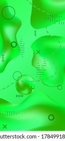 Minimum vector coverage. Abstract vector cover.  A bright, smooth mesh is blurred with a futuristic green pattern.