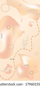 Minimum vector coverage. Abstract vector cover.  A bright, smooth mesh is blurry with a futuristic pattern in delicate beige.