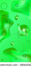 Minimum vector coverage. Abstract vector cover.  A bright, smooth mesh is blurred with a futuristic green pattern.