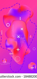 Minimum vector coverage. Abstract vector cover.  Creative fluid background from current shapes to design trendy abstract covers, banners, posters, booklets.