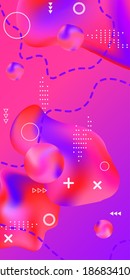 Minimum vector coverage. Abstract vector cover.  Creative fluid background from current shapes to design trendy abstract covers, banners, posters, booklets.