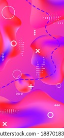 Minimum vector coverage. Abstract vector cover.  Creative fluid background from current shapes to design trendy abstract covers, banners, posters, booklets.