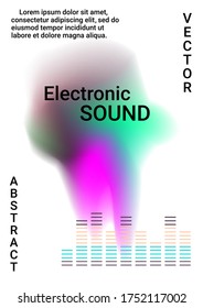 Minimum vector coverage. Abstract musical cover for print design. Business vector template. 