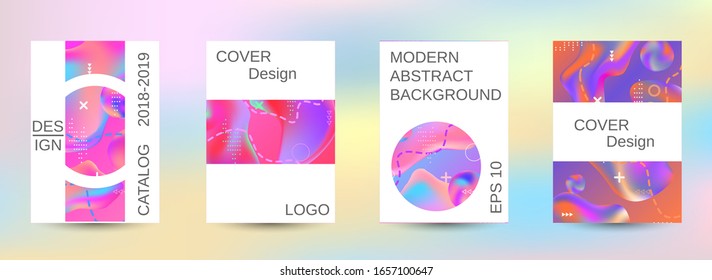 Minimum vector coverage. Artistic covers design. Creative fluid colors backgrounds.  Easily editable soft colored vector illustration. Bright print.
