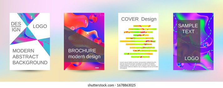 Minimum vector coverage. Artistic covers design. Creative fluid colors backgrounds.  Trendy creative vector cosmic gradient. Bright print.