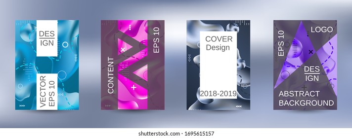 Minimum vector coverage. Artistic covers design. Creative fluid colors backgrounds.  Trendy creative vector cosmic gradient. Smooth banner template.