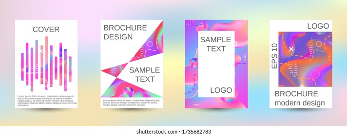 Minimum vector coverage. Artistic covers design. Creative fluid colors backgrounds.  Easily editable soft colored vector illustration. Bright print.