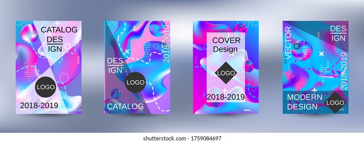 Minimum vector coverage. Artistic covers design. Creative fluid colors backgrounds.  Easily editable soft colored vector illustration. Bright print.