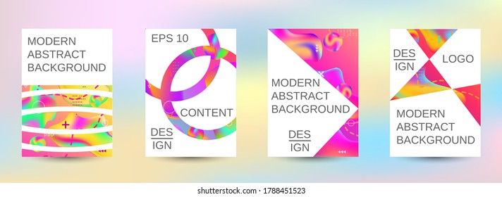 Minimum vector coverage. Artistic covers design. Creative fluid colors backgrounds.  Easily editable soft colored vector illustration. Bright print.
