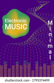 Minimum vector coverage. Cover music album. Concept business vector.