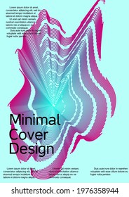 Minimum vector coverage. Creative background from abstract lines to create a fashionable abstract cover, banner, poster, booklet.