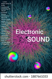 Minimum vector coverage.  Creative fluid colors backgrounds.  Creative sound background with abstract gradient line.