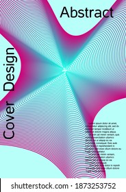 Minimum vector coverage. Future futuristic template with abstract current forms for banner design, poster, booklet, report, journal. 