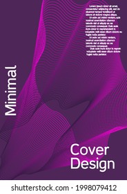 Minimum vector coverage. Future futuristic template with abstract current forms for banner design, poster, booklet, report, journal. 