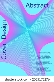 Minimum vector coverage. Future futuristic template with abstract current forms for banner design, poster, booklet, report, journal. 