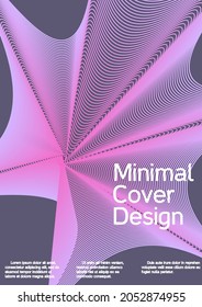 Minimum vector coverage. Future futuristic template with abstract current forms for banner design, poster, booklet, report, journal. 