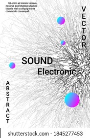 Minimum vector coverage. Modern design template.  Creative sound background with abstract gradient line.