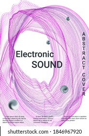 Minimum vector coverage. Modern design template.  Sound flyer to create trendy abstract cover, banner, poster, booklet.