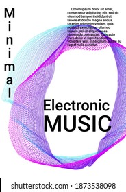 Minimum vector coverage. Modern design template.  Creative sound background with abstract gradient line.