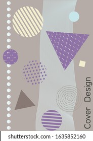 Minimum vector coverage. Modern Memphis background. Artistic geometric cover design. Fashionable  cover, banner, poster, booklet. Creative colors backgrounds. 