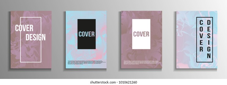 Minimum vector coverage. A set of modern abstract covers. Rich design VIP. Future futuristic template with abstract current forms for banner design, poster, booklet, report, magazine.