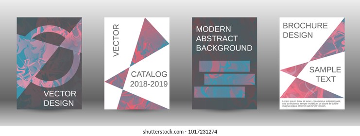  Minimum vector coverage. A set of modern abstract covers. Rich design VIP. Future futuristic template with abstract current forms for banner design, poster, booklet, report, magazine. 